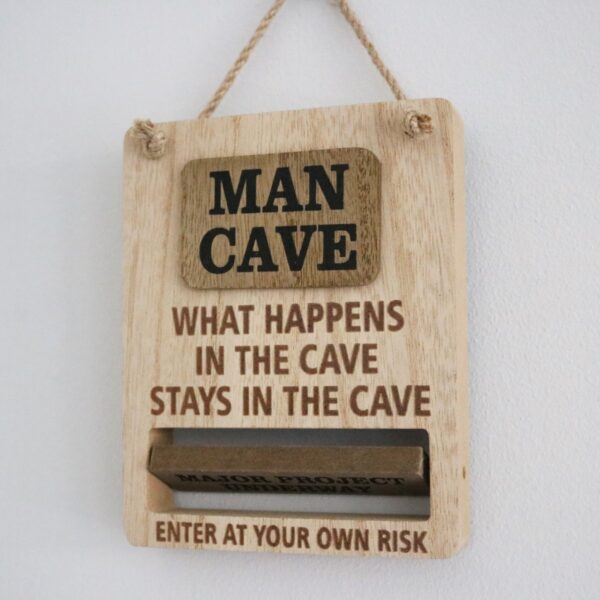 man cave spinning plaque sign 3