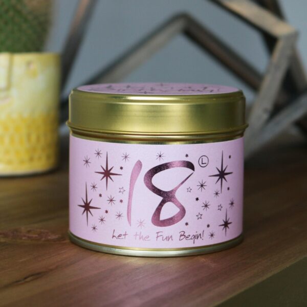 18 birthday scented candle image 2