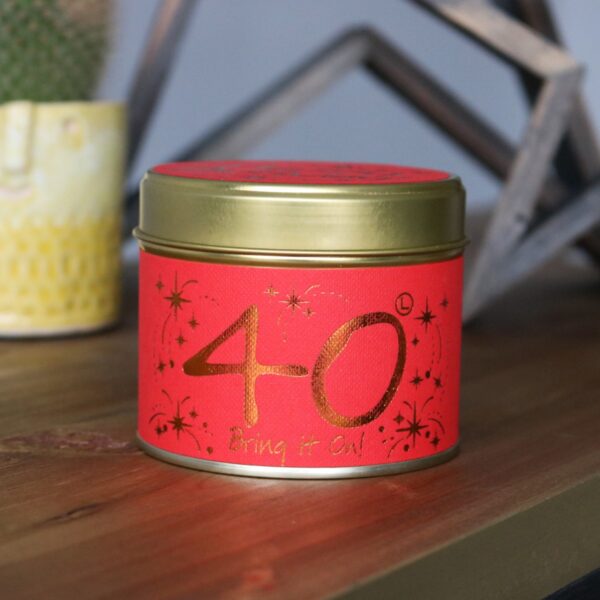 40 birthday scented candle image 2