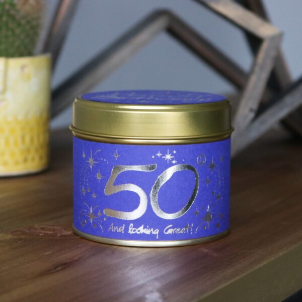 50 birthday scented candle image 2