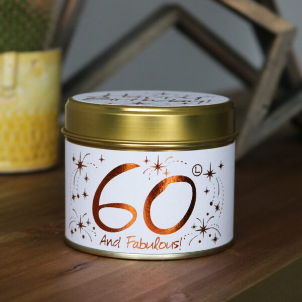60 birthday scented candle image 2