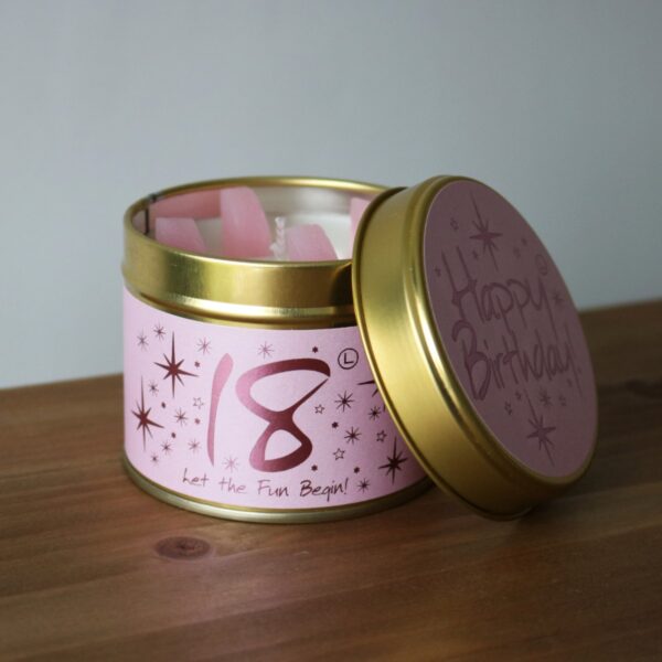 18 birthday scented candle image 1