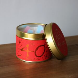 40 birthday scented candle image 1