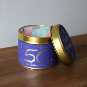 50 birthday scented candle image 1