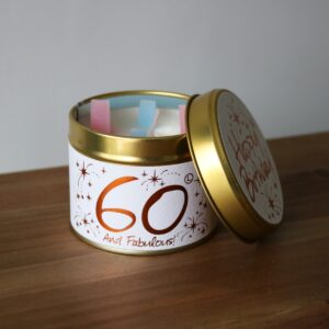60 birthday scented candle image 1