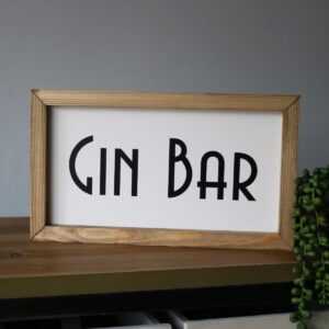 Gin bar wooden sign product image