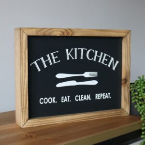 the kitchen - wooden sign product image
