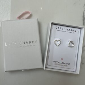 Life charms heart earrings main image