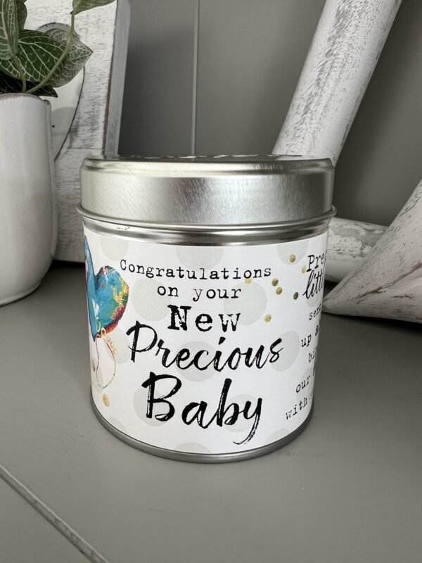 Bks precious New baby candle tin main pic